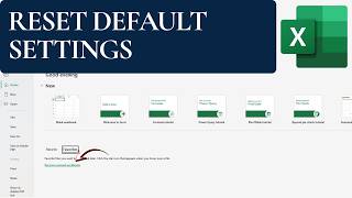 How To Reset Excel Sheet To Default Settings