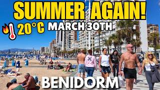 Benidorm - JAM-PACKED Beach, Bars & HOT Weather! 🥵🏖️┃Feels Like SUMMER Again!