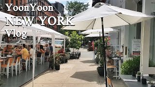 [뉴욕 브이로그] 맨하탄 맛집 Ruby's Cafe에서 브런치 | Strand서점 | 유니언스퀘어 그린마켓 | 오랜만에 Think coffee | 그릭샐러드 만들기 | 뉴욕 일상🗽