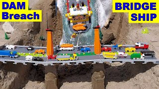 LEGO DAM Collapse ROAD BRIDGE and SHIP - Ep 10