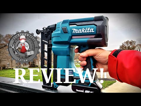 Makita 18-Volt LXT 16-Gauge Cordless 2-1/2 in. Straight Finish Nailer REVIEW! (XNB02Z) 

#makita