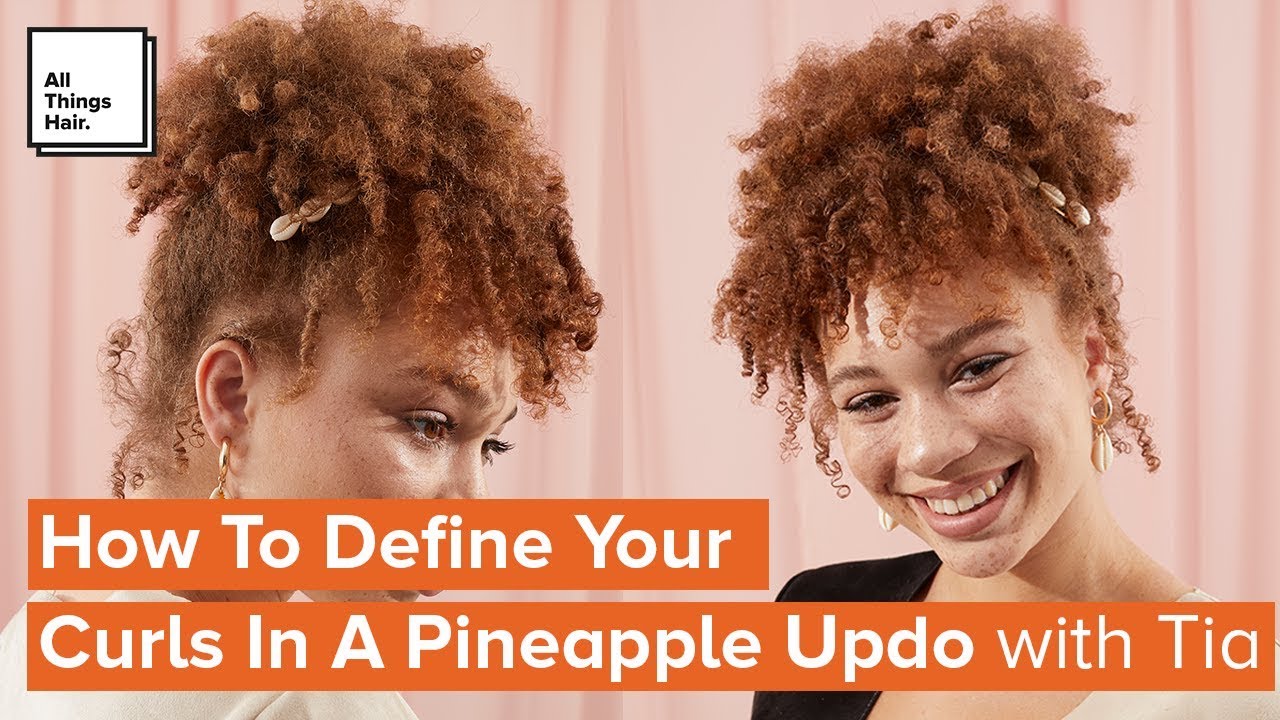 Easy Pineapple Updo Hair Tutorial Curly Hairstyles