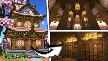 How to Build a Cherry Blossom Temple Interior | Minecraft Tutorial