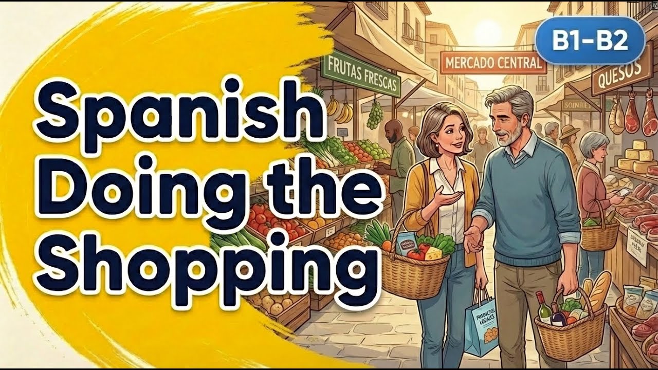 🎥 Learn Spanish Doing the Shopping | Intermediate Spanish B1–B2