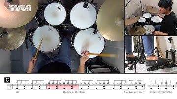 Rolling In The Deep - Adele (★★★☆☆) Drum Tutorial