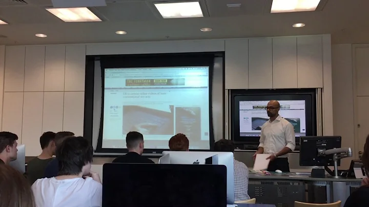 Damien Gayle speaks to JMU Journalism students