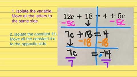 Solving Equations Variables Both Sides