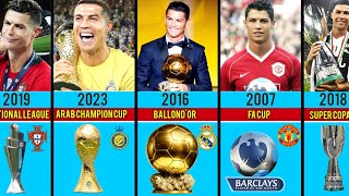 Cristiano Ronaldo's Career All Trophies (2002 to 2025) update #cristianoronaldo #trophy  #football 