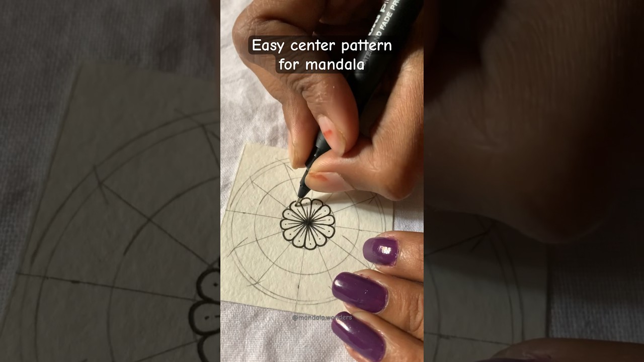 Easy center pattern for mandala| 