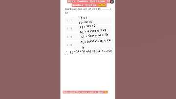 Most Common Question OF Number System | How To Find Unit Digit Of Sum Of Factorial Numbers #ssc