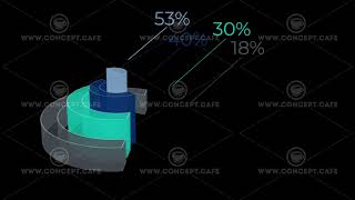 3D Infographic Element with Alpha Channel