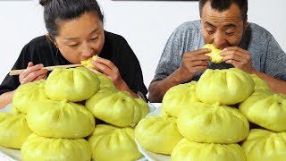 Gaiyan cooks to make purslane corn buns  which taste fresh  fragrant and nutritious  and eats five by 陕北改艳 7,440 views 6 days ago 8 minutes, 38 seconds