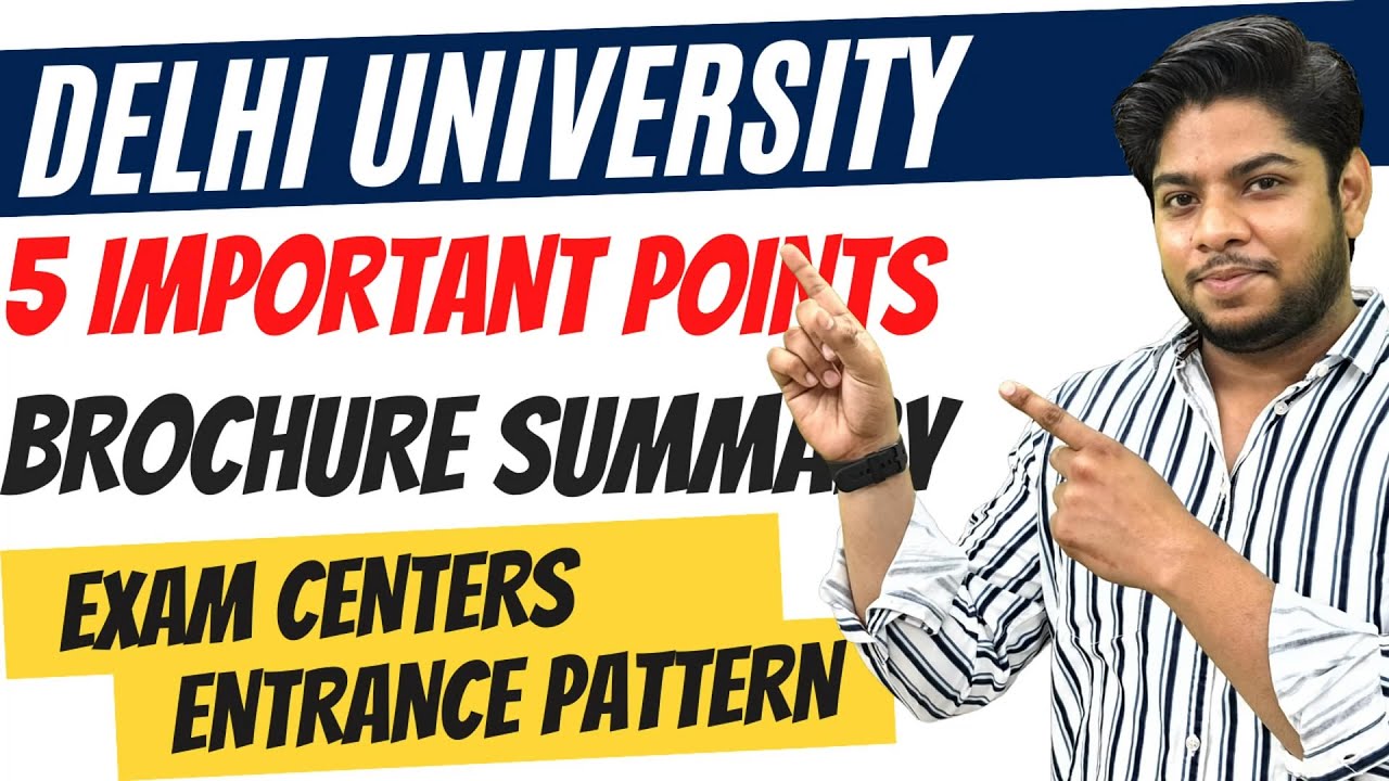 Delhi University admission 2021 Exam Pattern Examination centers Ranking System complete details