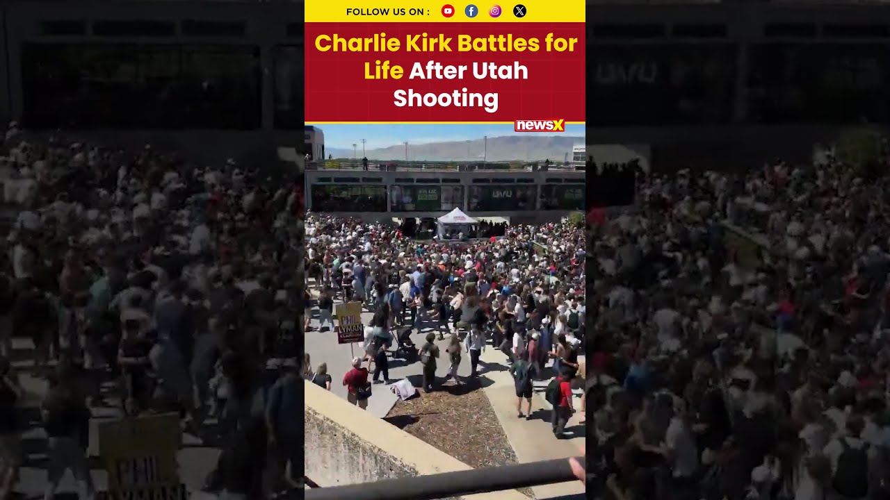  Charliekirk Crowd Panics As Charlie Kirk Shot On Stage During Event Trending Shorts