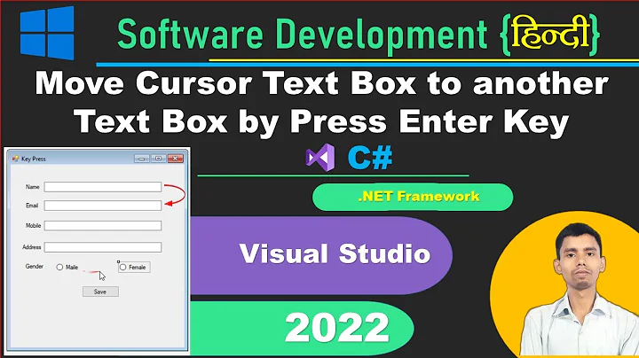 How to move the cursor textboxes to another textbox when pressing enter |key press c# tutorial 2022