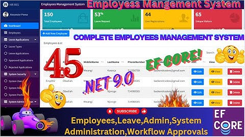 EP 45 Employees Management System With EFCore,MS SQL ASP.NET.CORE,Multiple User Approval Workflows🚀💥