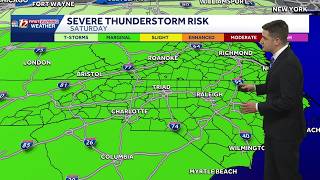 Scattered strong storms possible in North Carolina this weekend, cooler temperatures come soon