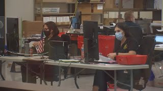 Maricopa County workers counting ballots deep into the night