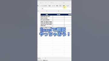 Excelで自動翻訳しちゃうよ。