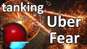 Uber Incarnation of Fear tanking showcase - Path of Exile - How much damage you take?