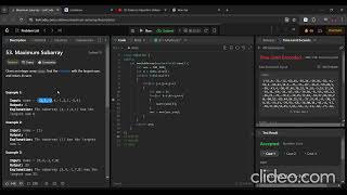 Leetcode | Maximum Subarray Sum | 3 Approaches