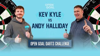 🎯 ANDY HALLIDAY vs KEV KYLE DARTS CHALLENGE! | Will Big Kev Make It 2-0 Against The Open Goal Lads?