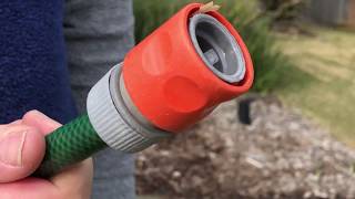 How to fit a Garden Hose End and make it stay there. Hose adaptor click fitting