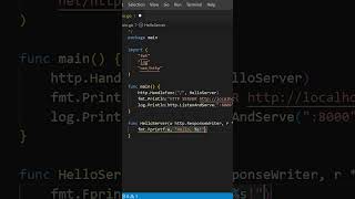 simple http server in golang #shorts #golang #programming