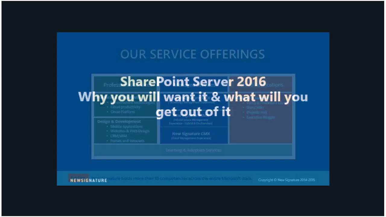 SharePoint 2016 Power User Webinar Series: Chapter 1 - YouTube