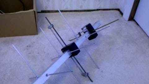 UHF circular polarized yagi for amateur satellites