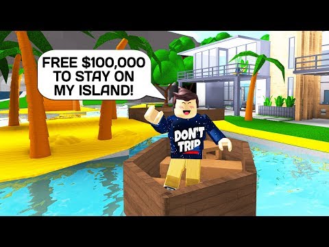 PAYING PEOPLE $100,000 IF THEY STAY ON MY ISLAND IN ROBLOX BLOXBURG!