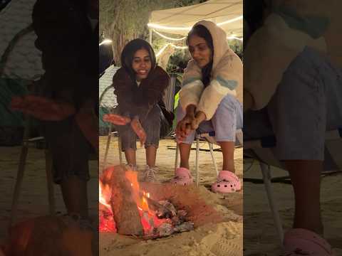 Desert night camping 🏕️ അടിപൊളി experience 😍😇#dubai #youtubeshorts #alqudra