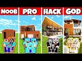 Minecraft Battle : Family Dream House Build Challenge - Noob Vs Pro Vs Hacker Vs God