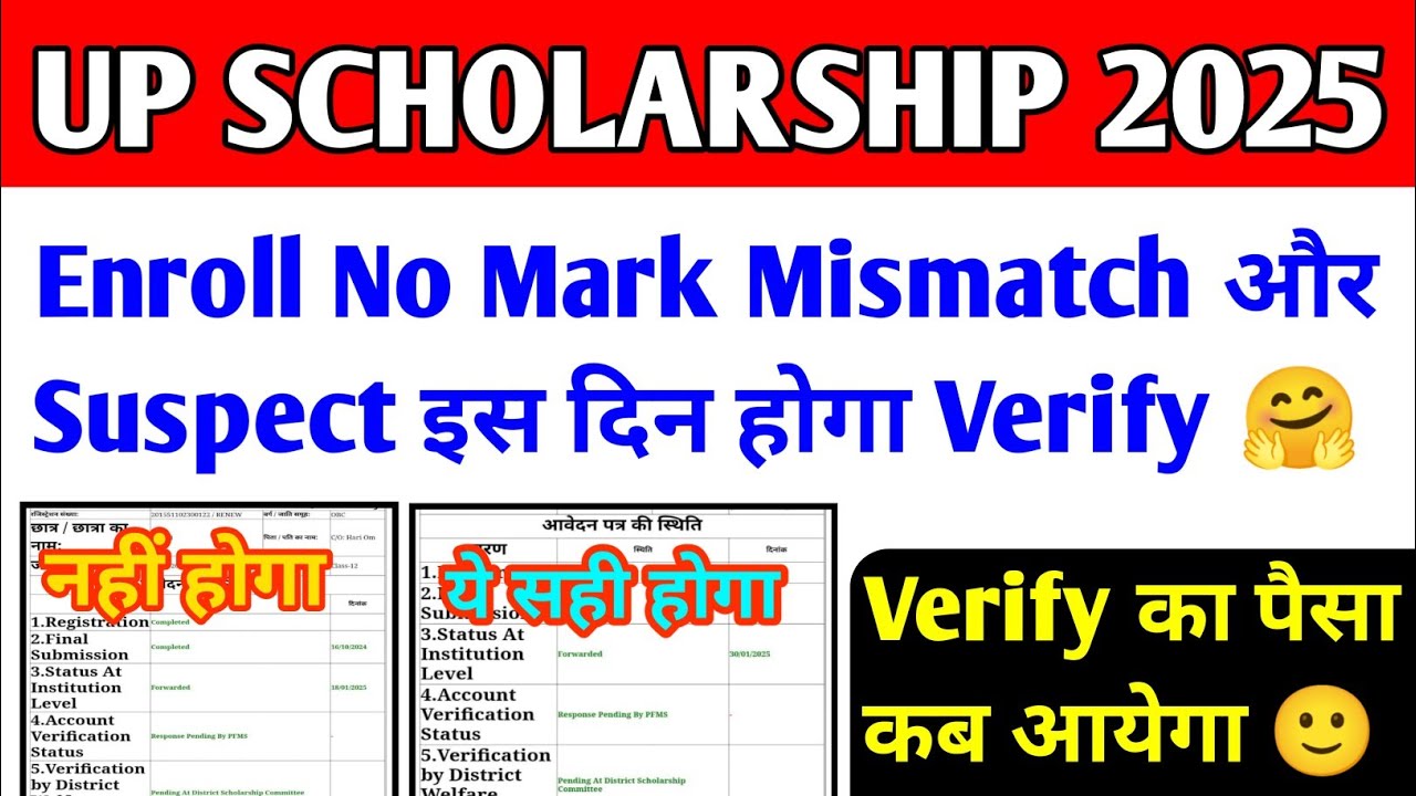 up scholarship latest news today / up scholarship status 2024-25/ up ...