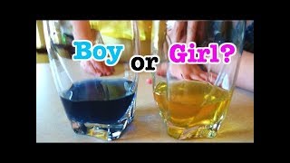 Pregnancy test in red cabbage girl or boy