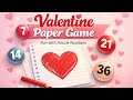 Valentine Special Paper Game | Housie Numbers Love Challenge 💘Valentine Special Fun Game 🎮