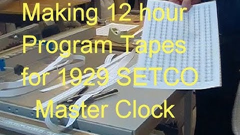 Standard Electric Time Master Clock Revival, Part 3, Making 12 Hour Program Tapes