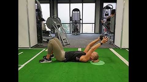 DB Lat Pullover to glute bridge