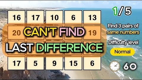 Find 3 pairs of identical numbers /Dementia Prevention Quizzes/Dementia Tests.19