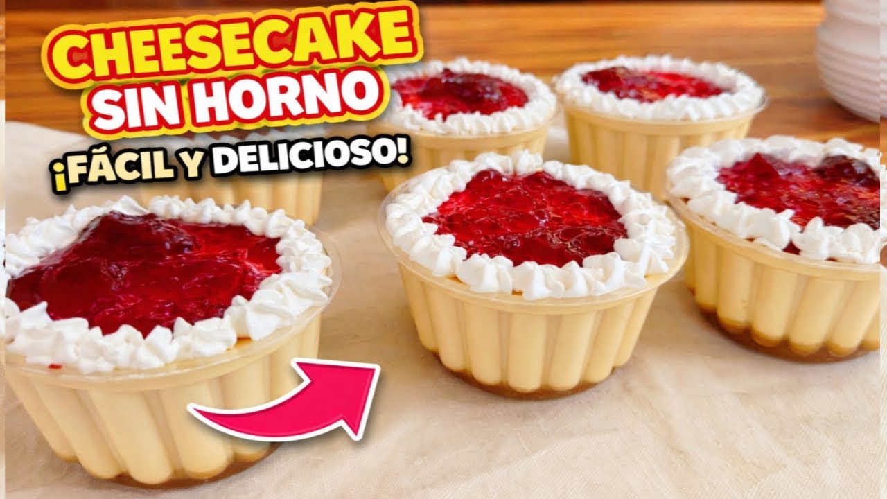 Mini chessecakes sin horno! POSTRE FÁCIL DE PREPARAR 
