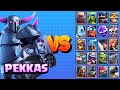 PEKKAS vs TODAS LAS CARTAS TERRESTRES  | Clash Royale