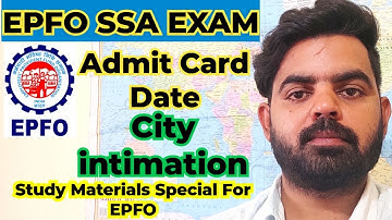 EPFO SSA admit card 2023 | epfo ssa recruitment 2023 | epfo ssa exam date | @yatrisukesh