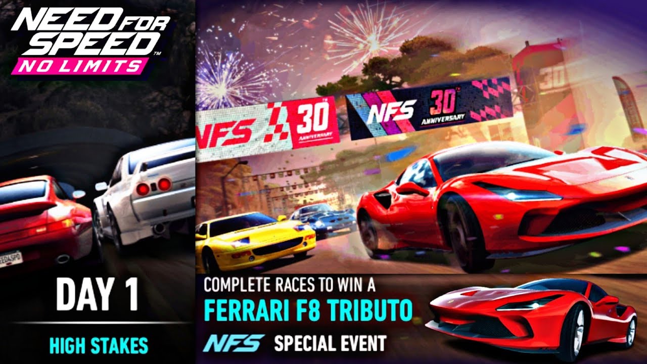 Day 1 - Ferrari F8 Tributo (High Stakes) | NFS No Limits - YouTube