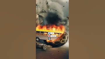 AI Nature Exploration l Travel Discovered l Python vs Bus #shorts #python #bus #short #amazing #wow