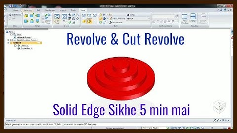Solid Edge for Beginners, Revolve & Cut Revolve Tutorial