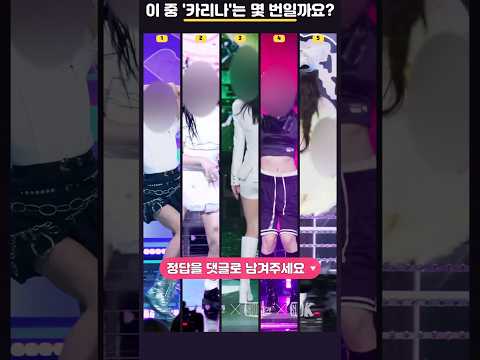 이 중 에스파 '카리나'는 몇 번? 🔍 5분할 멤버찾기 #Shorts