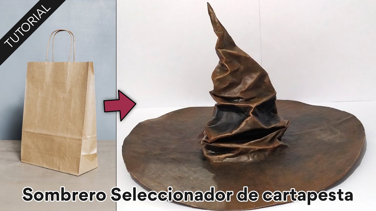 Tutorial: Sombrero Seleccionador de Harry Potter ⚡🏰 con una bolsa de papel y un poco de cartón♻️