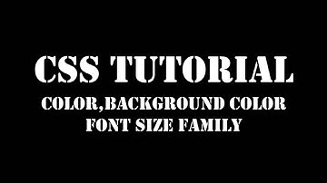 CSS property is used to change the text color background color font size of an element