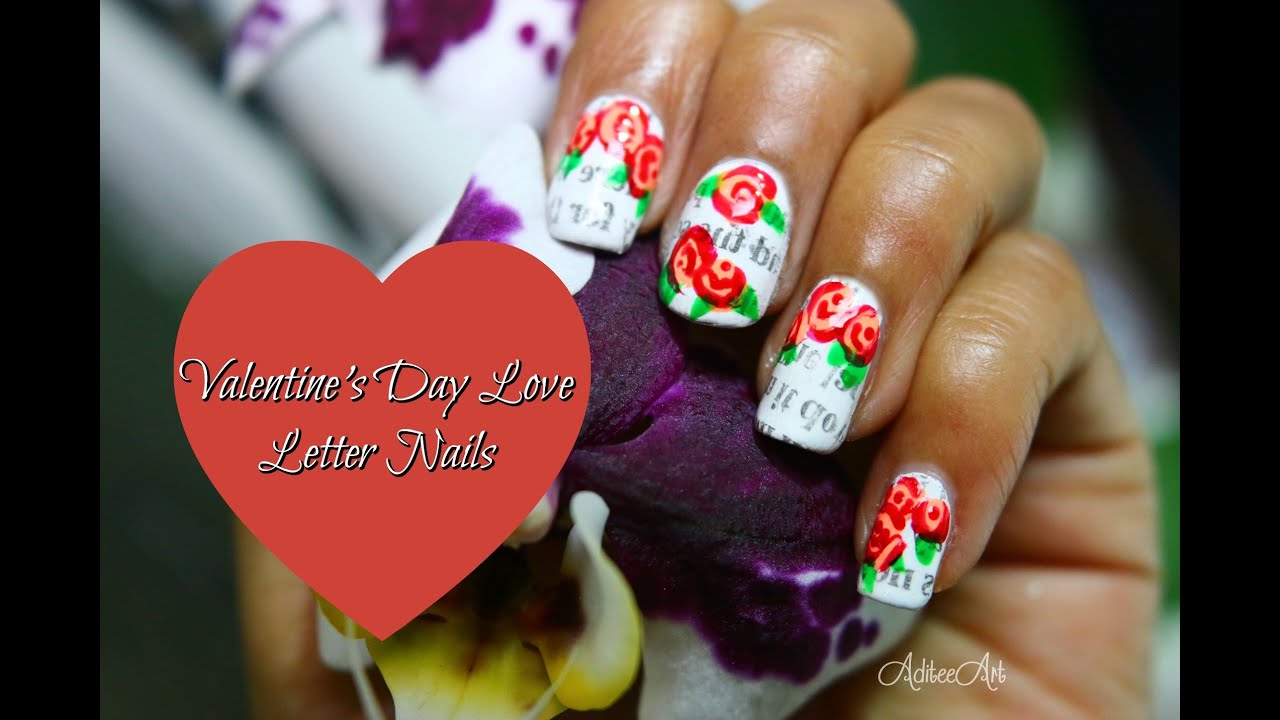 Valentine's Day Love Letter Nails - wide 10