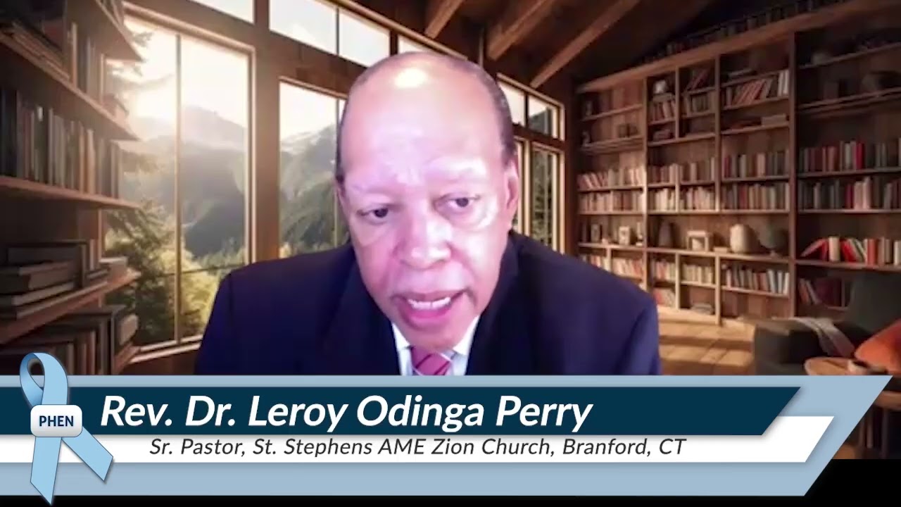 Rev. Dr. Leroy Perry, Senior Pastor of St. Stephen’s AME Zion Church in Branford, CT, delivers a…